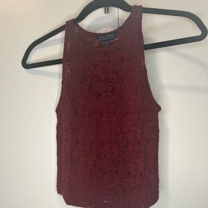 AMERICAN EAGLE OUTFITTERS maroon halter crop top Size S